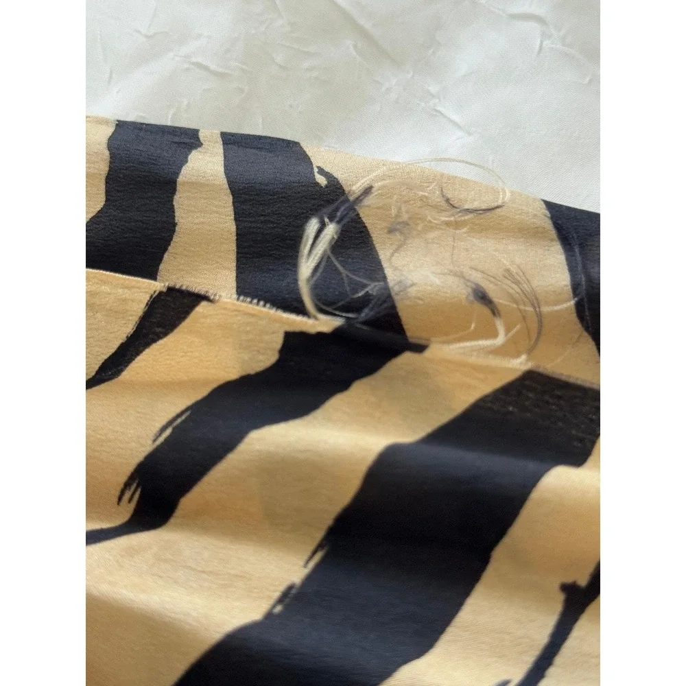 Vintage Echo Animal Print Silky Scarf/Wrap Oblong 11